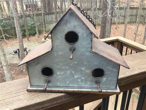 vintage metal bird houses